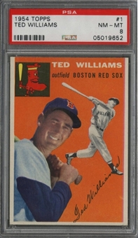 1954 Topps #1 Ted Williams - PSA NM-MT 8